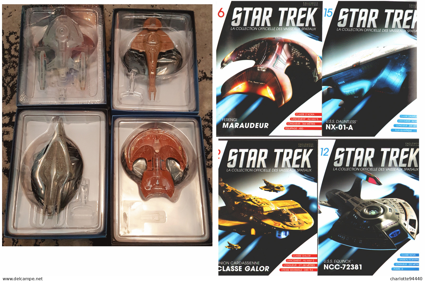 4 VAISSEAUX STAR TREK " EAGLEMOSS " - Altri & Non Classificati