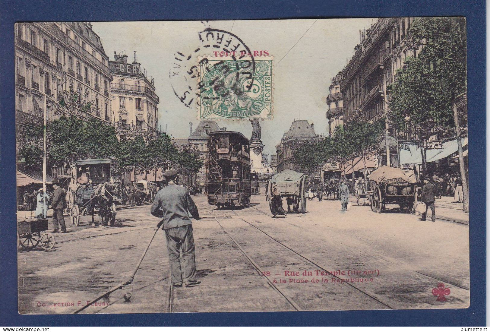 CPA Tout Paris N° 98 Circulé Tramway - Sets And Collections