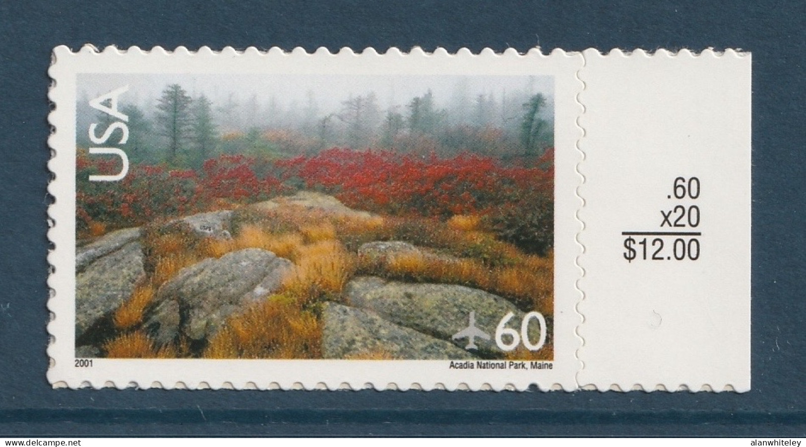 UNITED STATES 2001 AIRMAIL Acadia National Park, Maine S/ADH: Single Stamp UM/MNH - 3b. 1961-... Nuovi