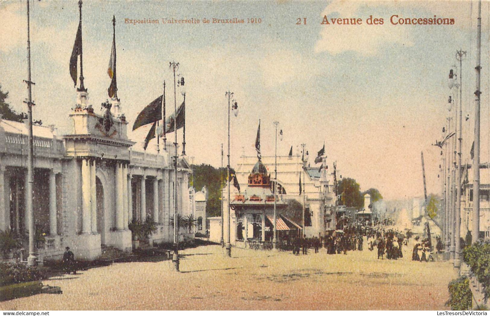 BELGIQUE - Bruxelles - Exposition Universelle De Bruxelles 1910 - 21 Avenue Des Concessions - Carte Postale Ancienne - Avenues, Boulevards