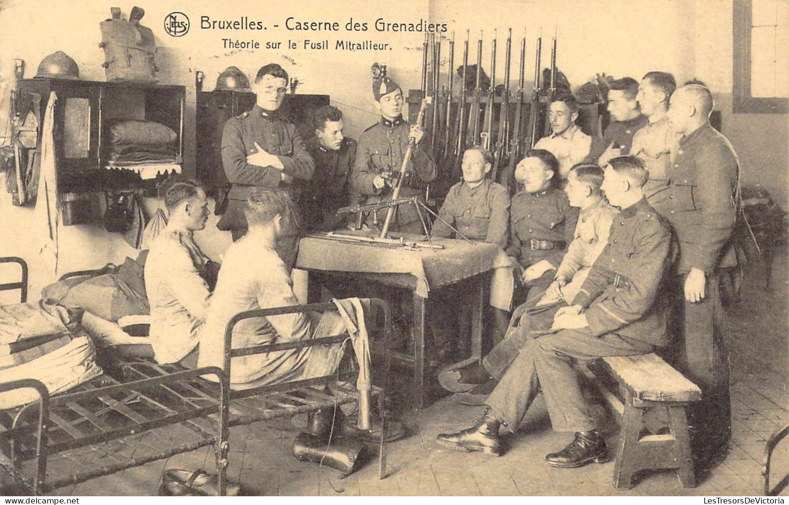 BELGIQUE - Bruxelles - Caserne Des Grenadiers - Théorie Sur Le Fusil Mitrailleur - Carte Postale Ancienne - Autres & Non Classés
