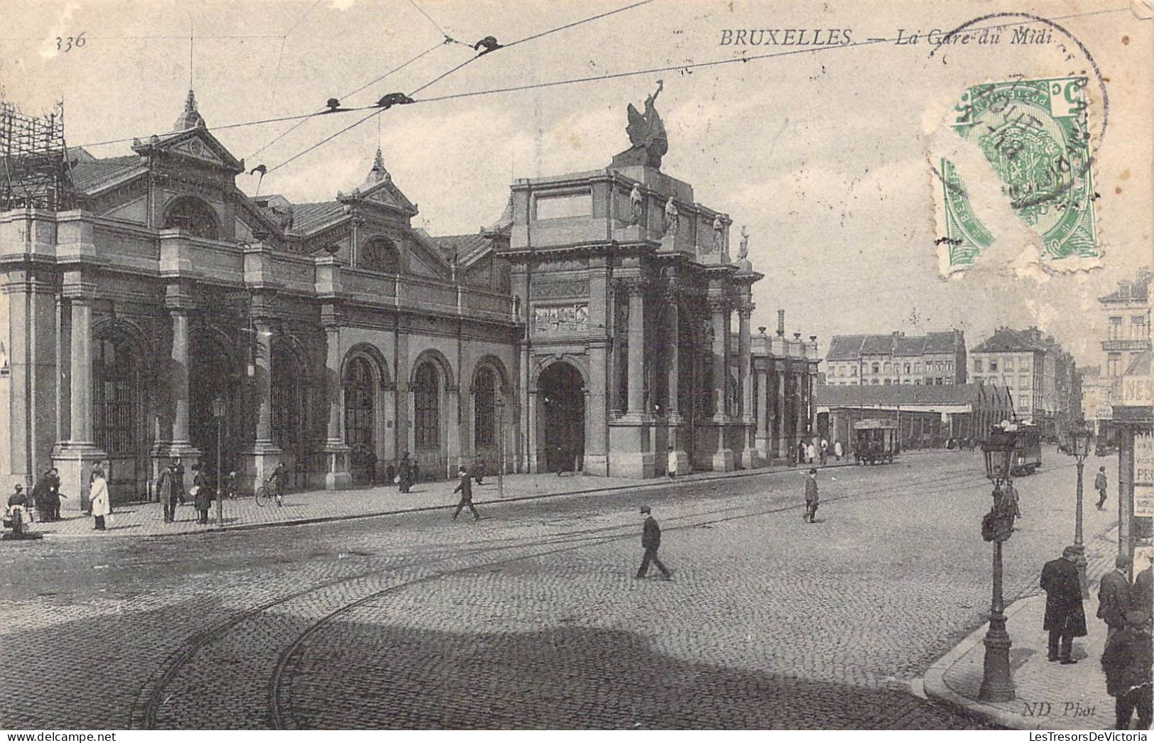 BELGIQUE - Bruxelles - La Gare Du Midi - Carte Postale Ancienne - Transport (rail) - Stations