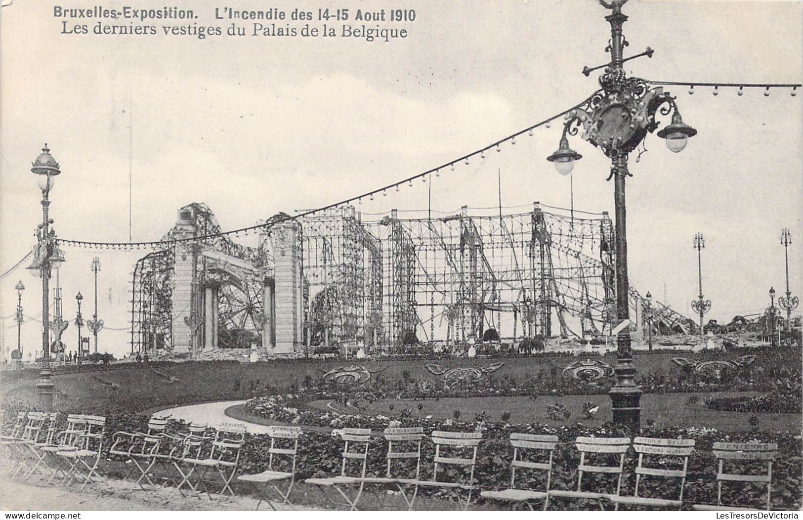 BELGIQUE - Bruxelles-Exposition - L'Incendie Des 14-15 Août 1910 - Les Derniers Vestiges Du.. - Carte Postale Ancienne - Universal Exhibitions