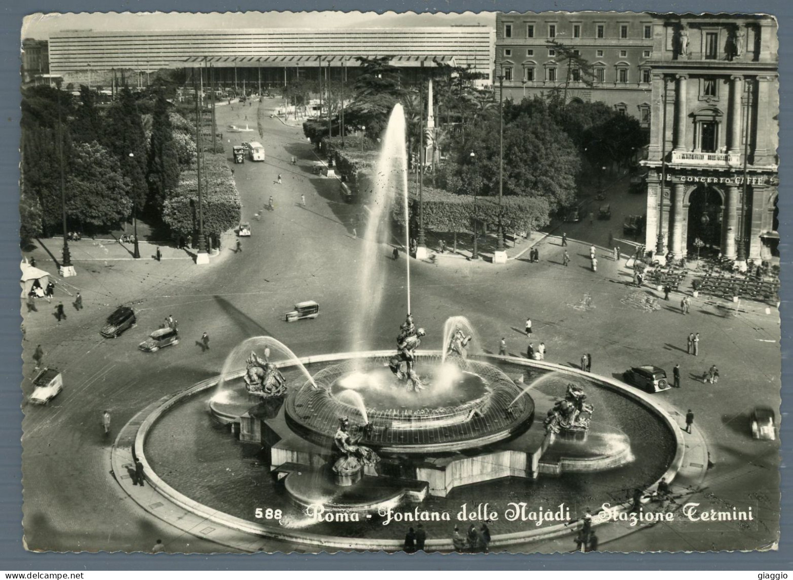 °°° Cartolina - Roma N. 101 Fontana Delle Najadi - Stazione Termini Viaggiata °°° - Fontana Di Trevi
