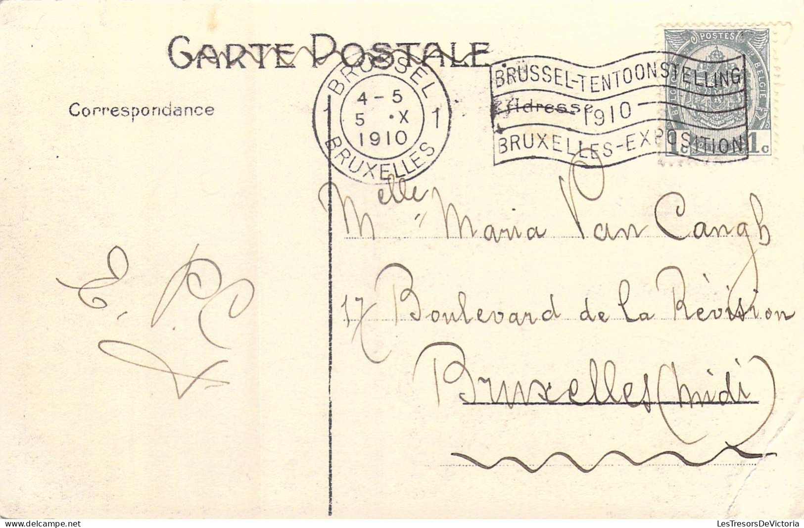 BELGIQUE - Bruxelles-Exposition - L'Incendie Des 14-15 Août 1910 - Une Partie De L'Avenue Des.. - Carte Postale Ancienne - Expositions Universelles