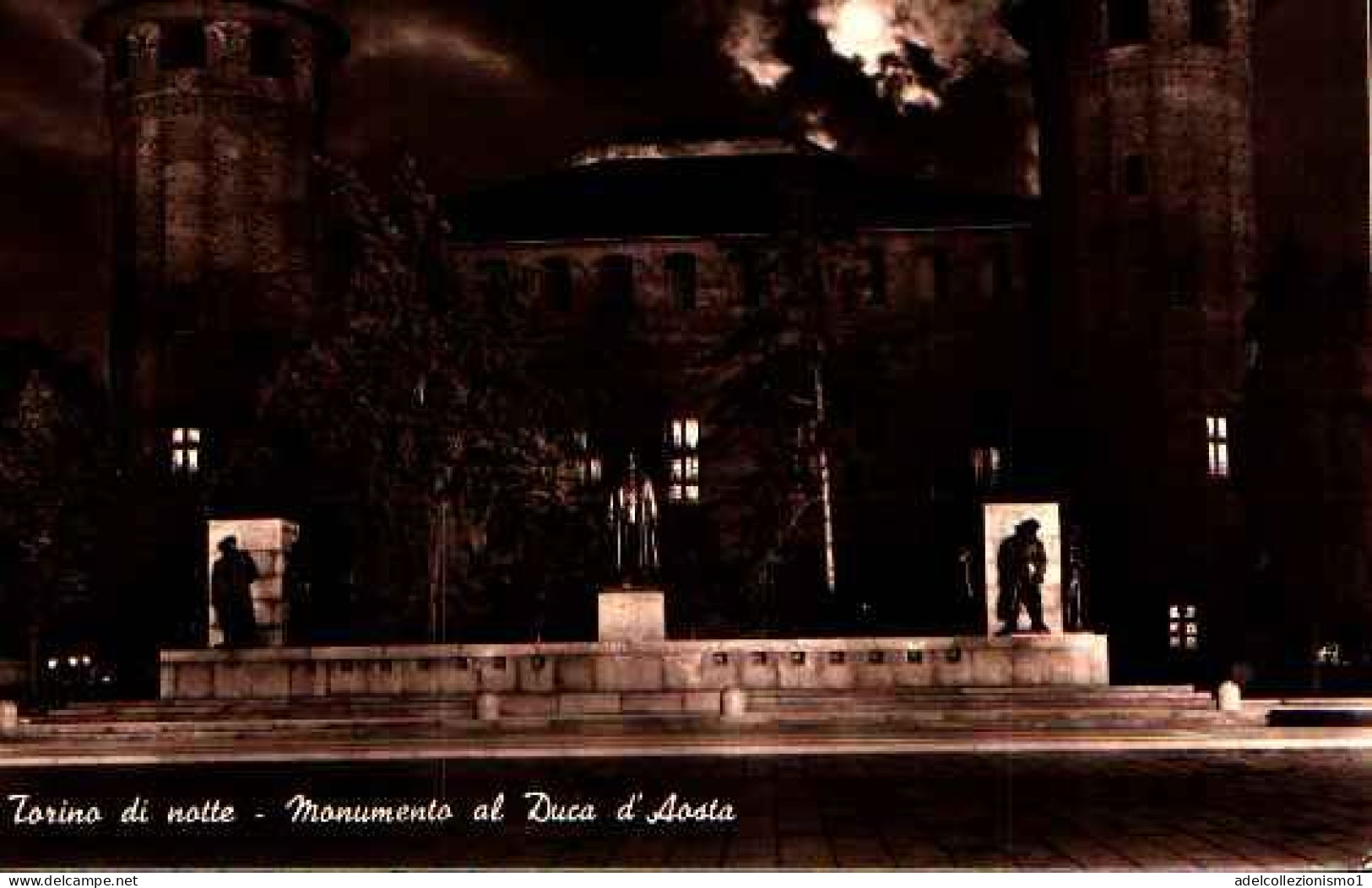 47700) CARTOLINA DI  TORINO - MONUMENTO AL DUCA D'AOSTA - NOTTURNO - VIAGGIATA - Stadiums & Sporting Infrastructures