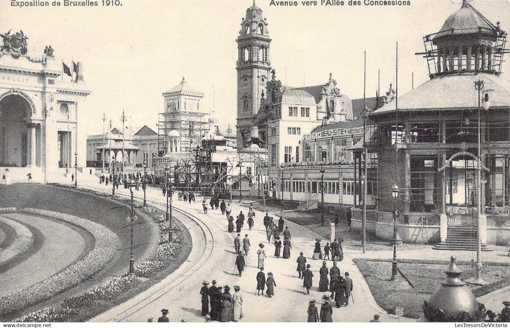 BELGIQUE - Exposition De Bruxelles 1910 - Avenue Vers L'Allée Des Concessions - Carte Postale Ancienne - Wereldtentoonstellingen
