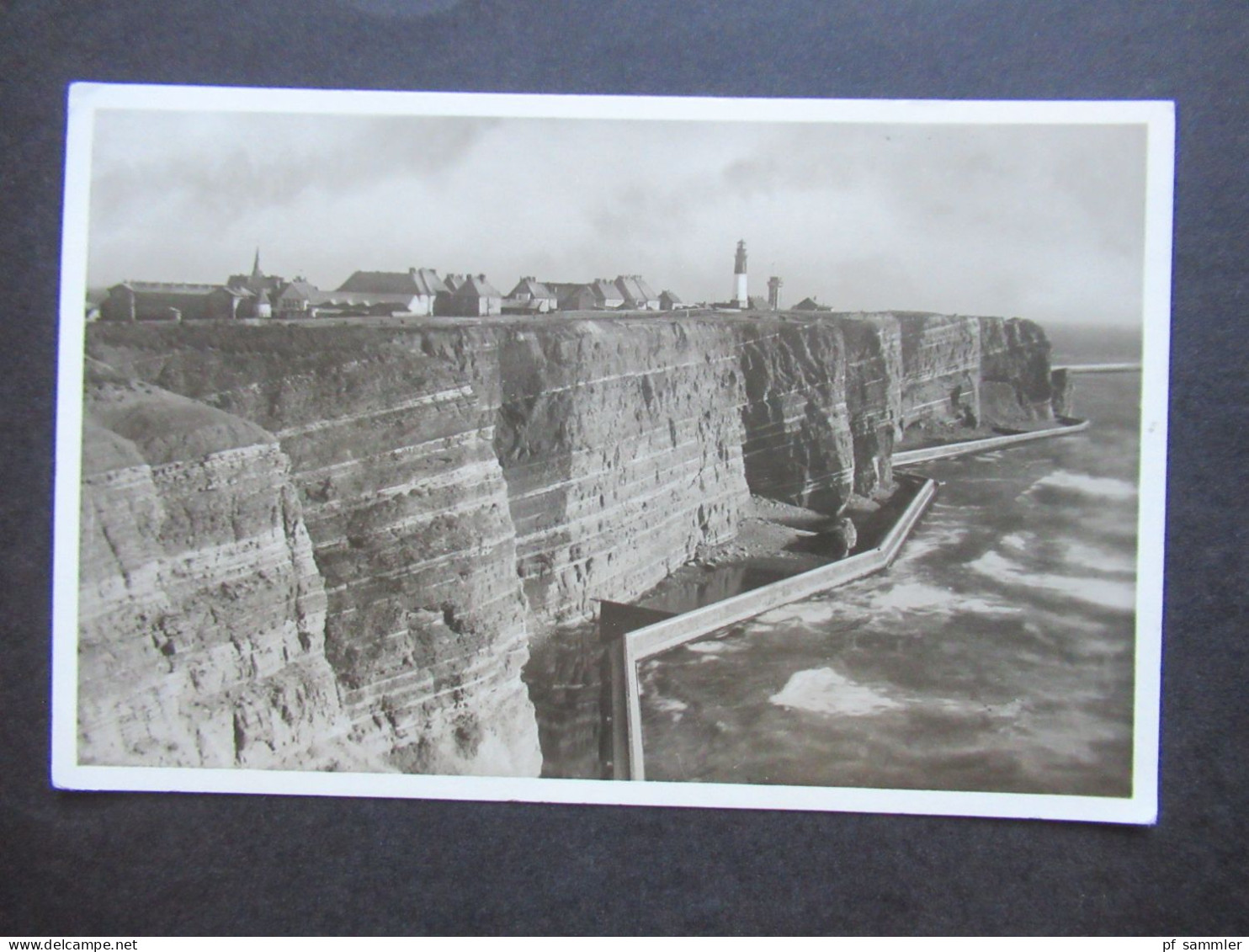 AK Um 1940 Echtfoto Helgoland Total / Panorama / Westküste Bei Sturm Photohaus Alfred Zerner Helgoland - Helgoland