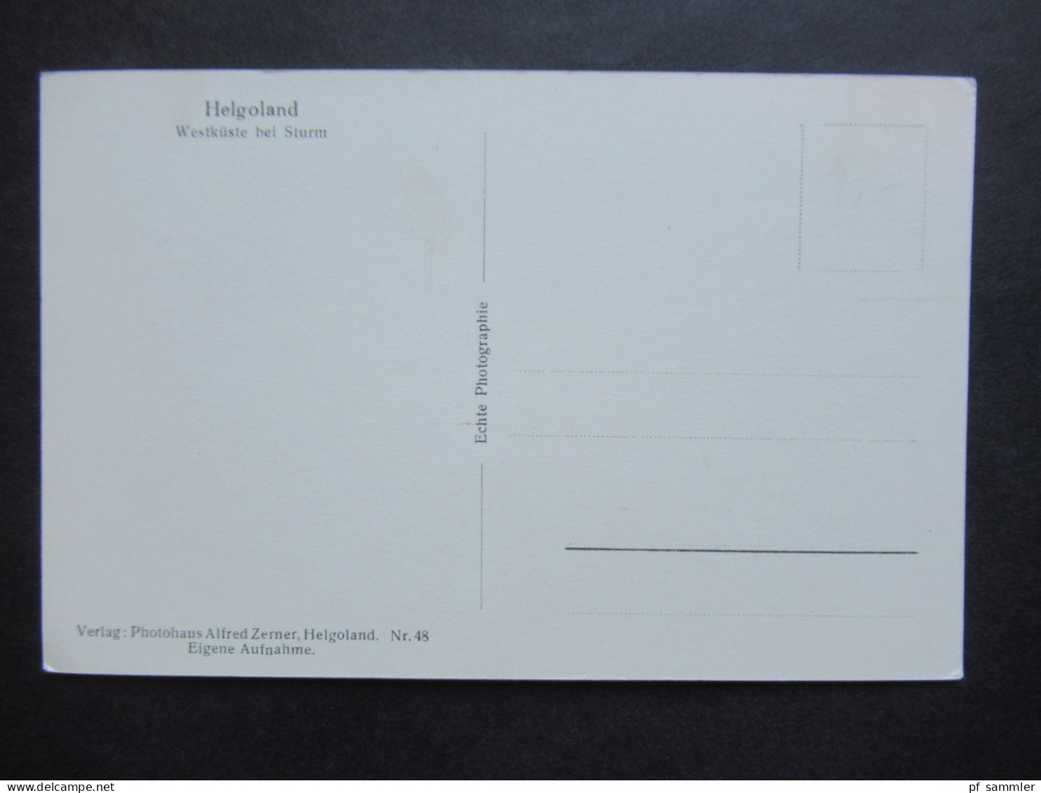 AK Um 1940 Echtfoto Helgoland Total / Panorama / Westküste Bei Sturm Photohaus Alfred Zerner Helgoland - Helgoland