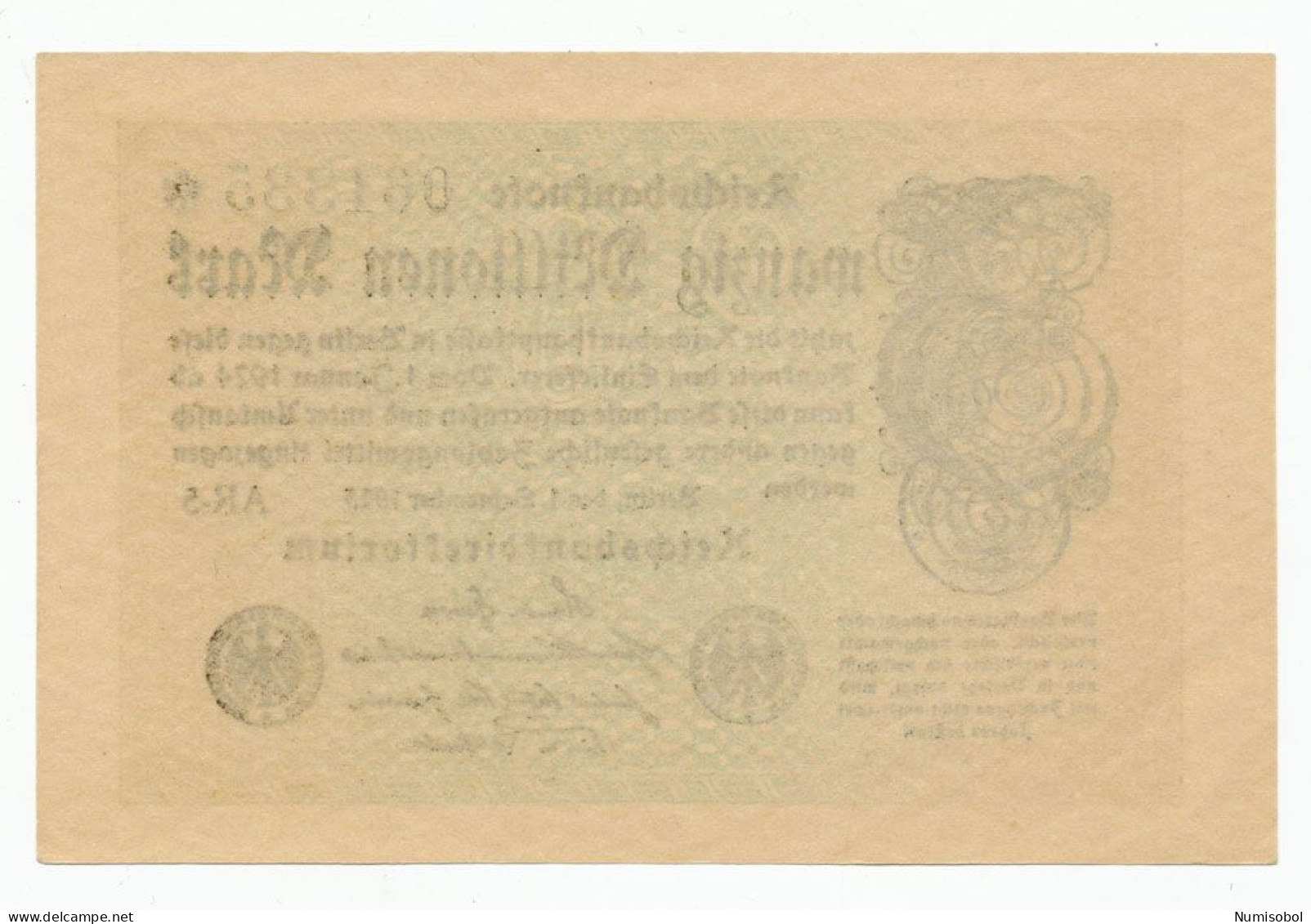 GERMANY, DEUTSCHLAND - 20 Millionen Mark 1.9. 1923. P108 Ro107a, AUNC. (D118) - 20 Millionen Mark