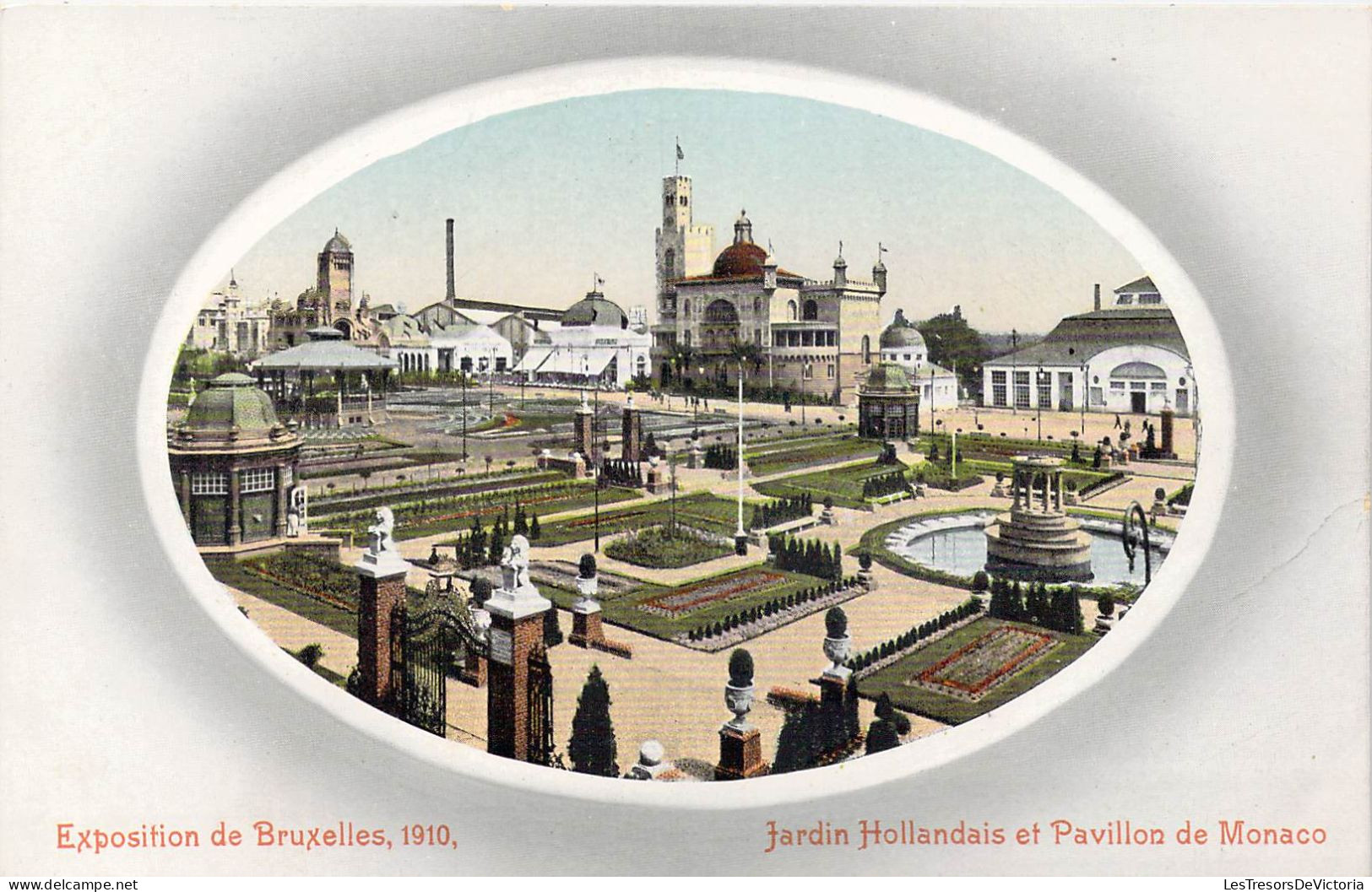 BELGIQUE - Bruxelles - Exposition De Bruxelles 1910 - Jardin Hollandais Et Pavillon De Monaco - Carte Postale Ancienne - Universal Exhibitions