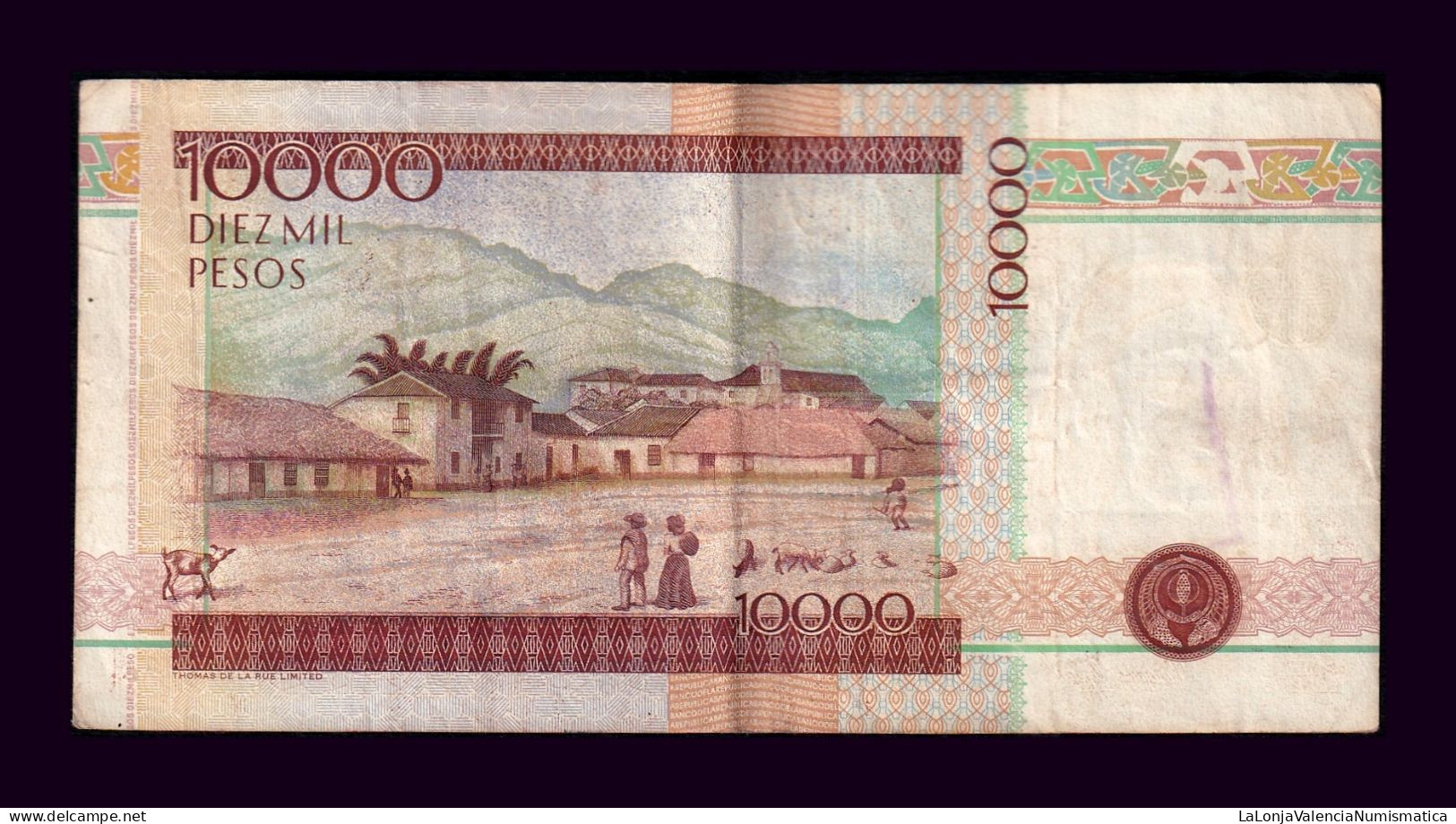 Colombia 10000 Pesos 1995 Pick 444a Bc/+ F/+ - Colombie