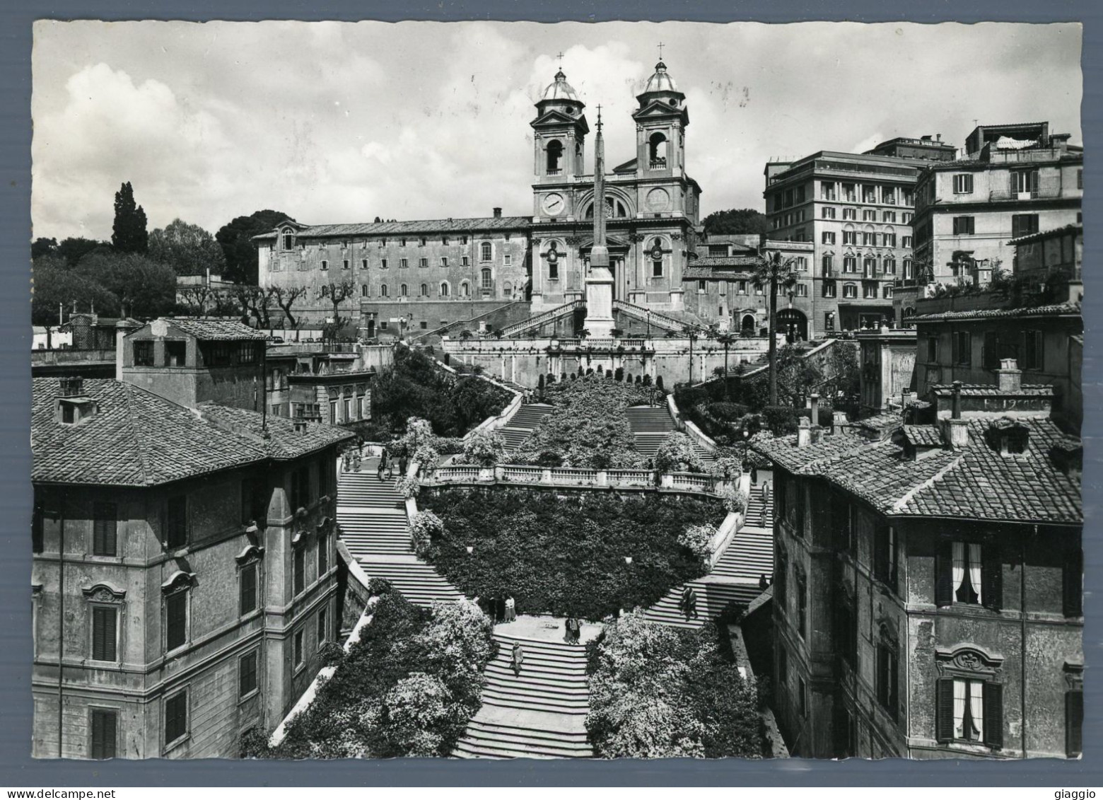 °°° Cartolina - Roma N. 112 Piazza Di Spagna - Trinità Dei Monti Viaggiata °°° - Fontana Di Trevi