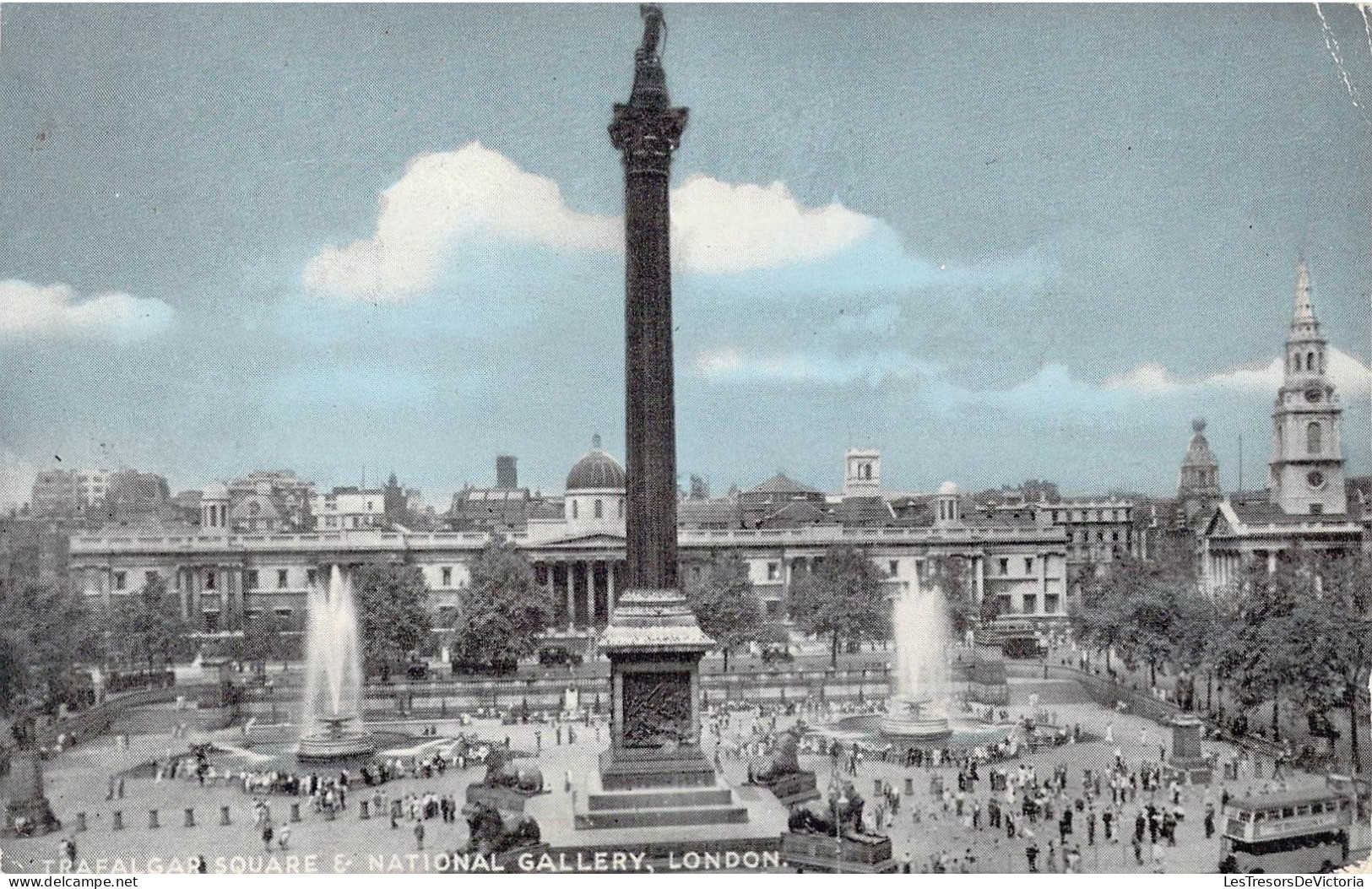 ANGLETERRE - London - Trafalgar Square & National Gallery - Carte Postale Ancienne - Trafalgar Square