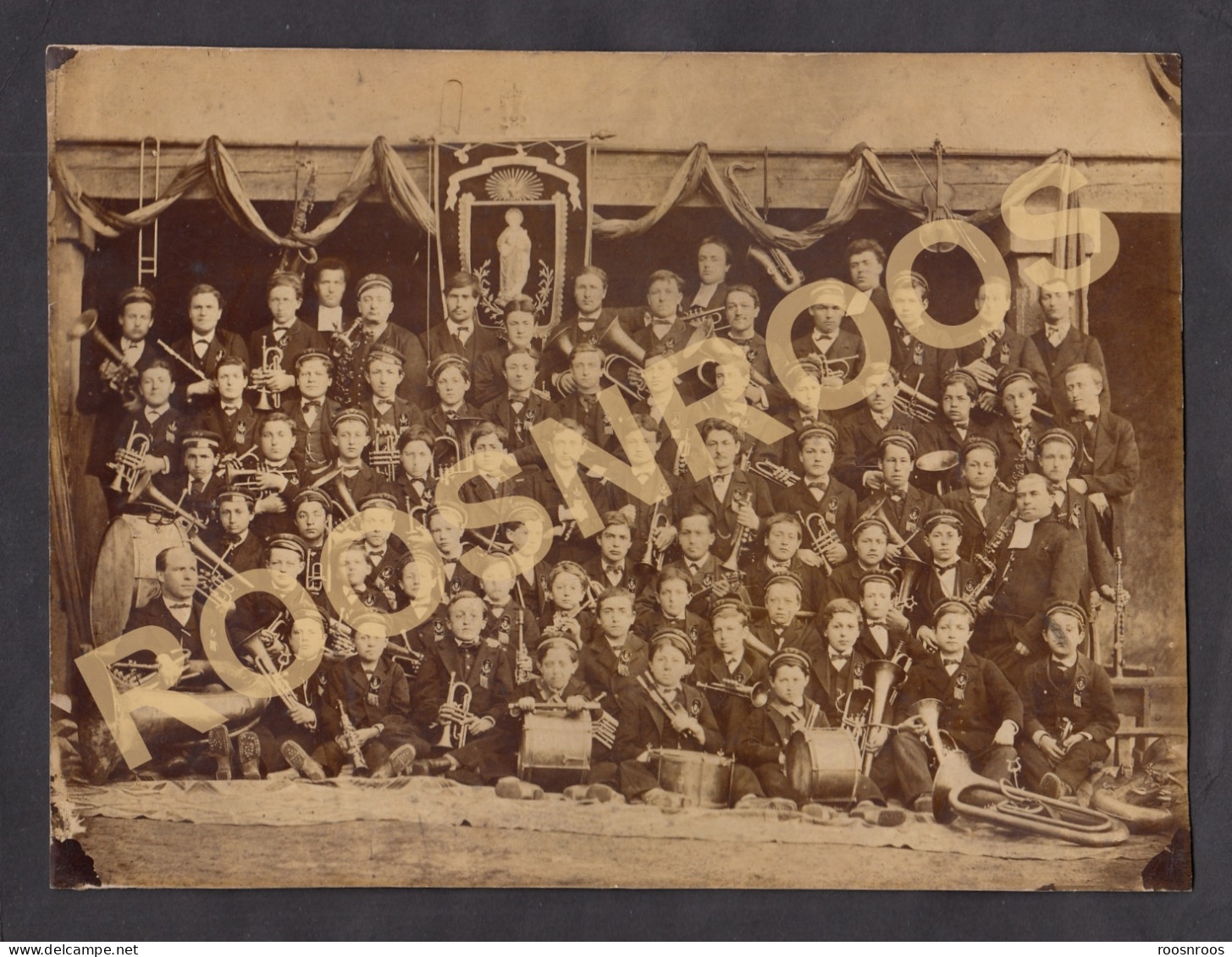 VIEILLE PHOTO D'UNE FANFARE OU HARMONIE - CONGREGATION RELIGIEUSE A IDENTIFIER - Photos