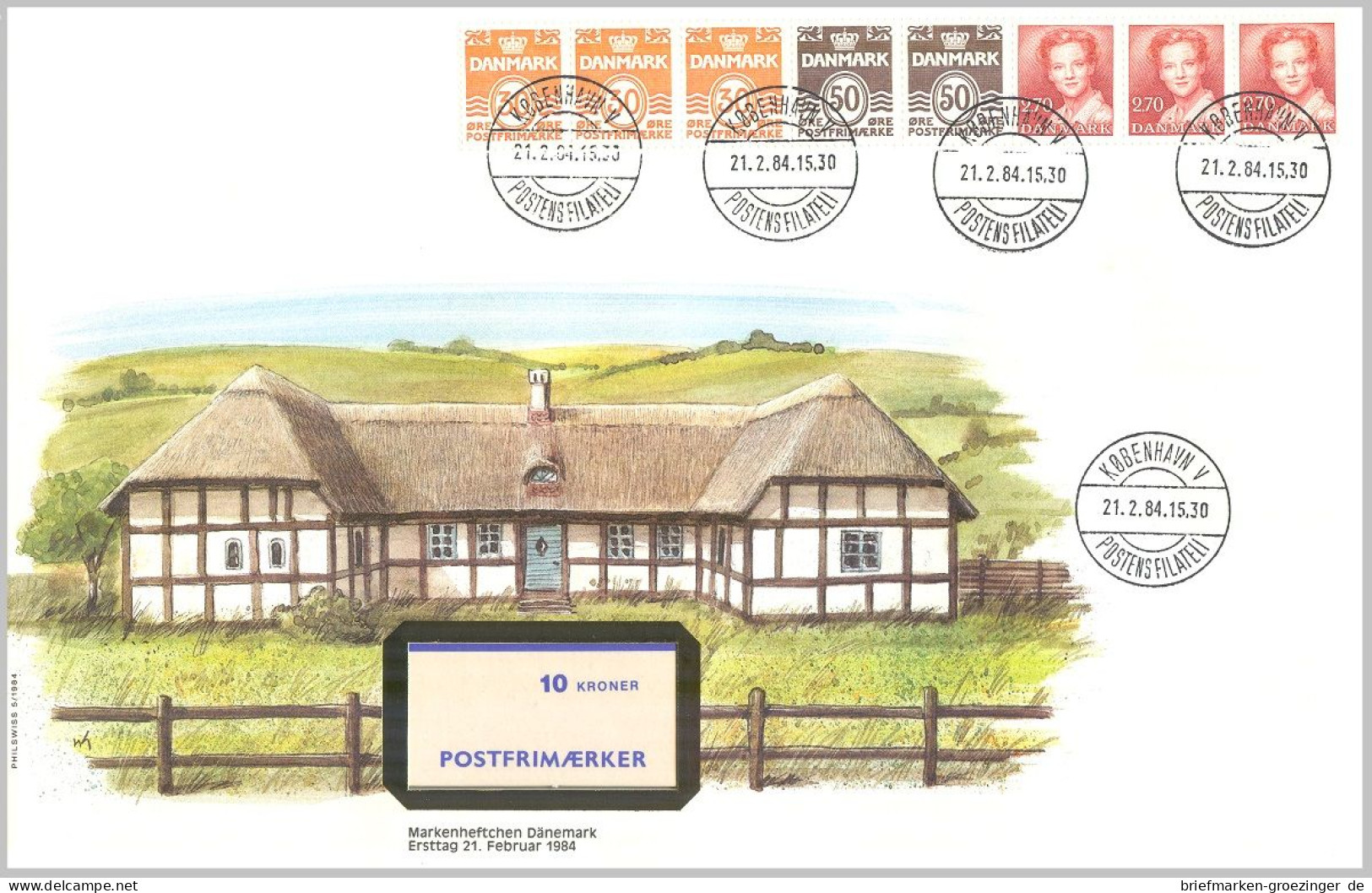 Dänemark 1984 H-Blatt Großformat-16-8410 - Covers & Documents