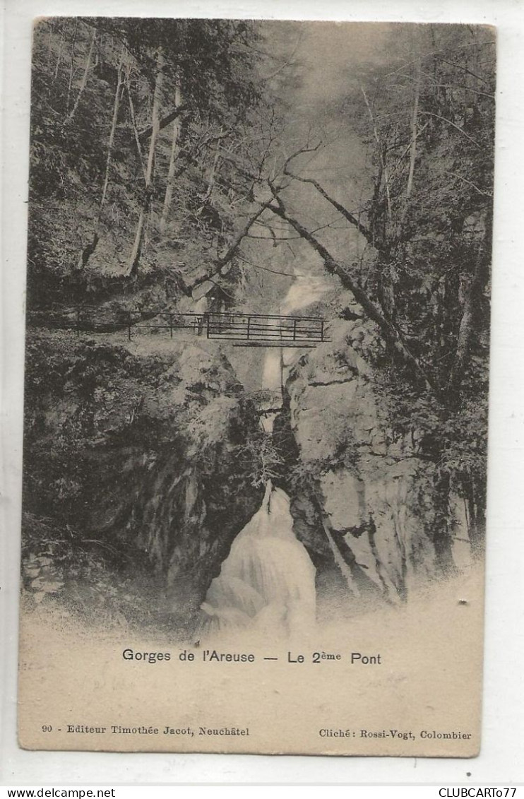 Saint-Sulpice (Suisse, Vaud) : Le 2ème Pont Des Gorges De L'Areuse En 1905 PF. - Saint-Sulpice