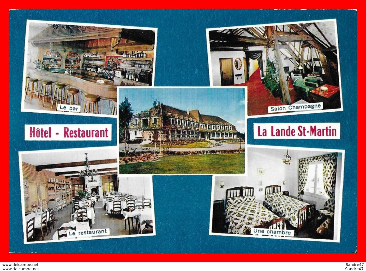 CPSM/gf (44) HAUTE-GOULAINE.  Hôtel-restaurant "La Lande Saint-Martin", Multivues...*214 - Haute-Goulaine