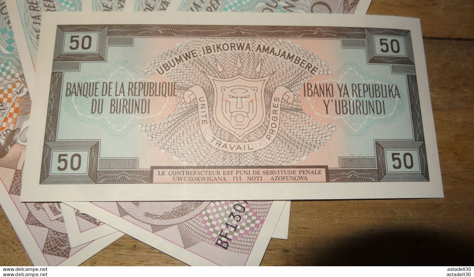 BURUNDI : 50 Francs 1989 (1 Seul Billet) UNC ......... PHI ...... E2-69 - Burundi
