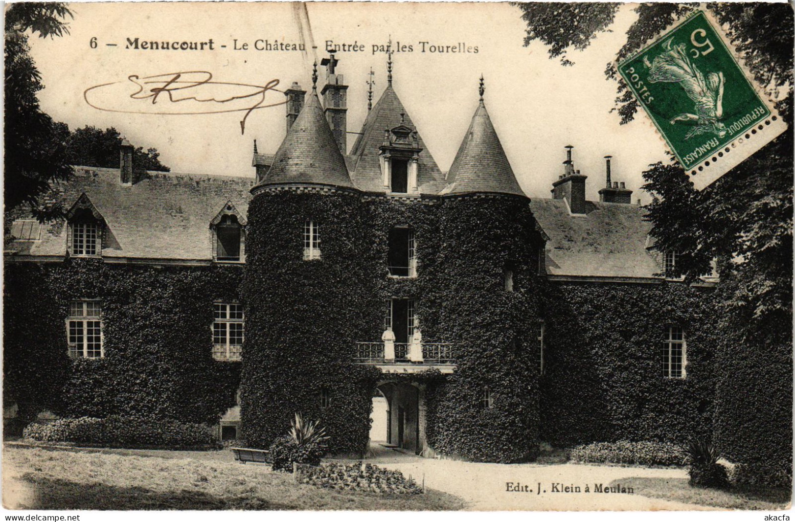 CPA Menocourt Le Chateau, Entree Par Les Tourelles FRANCE (1307738) - Menucourt