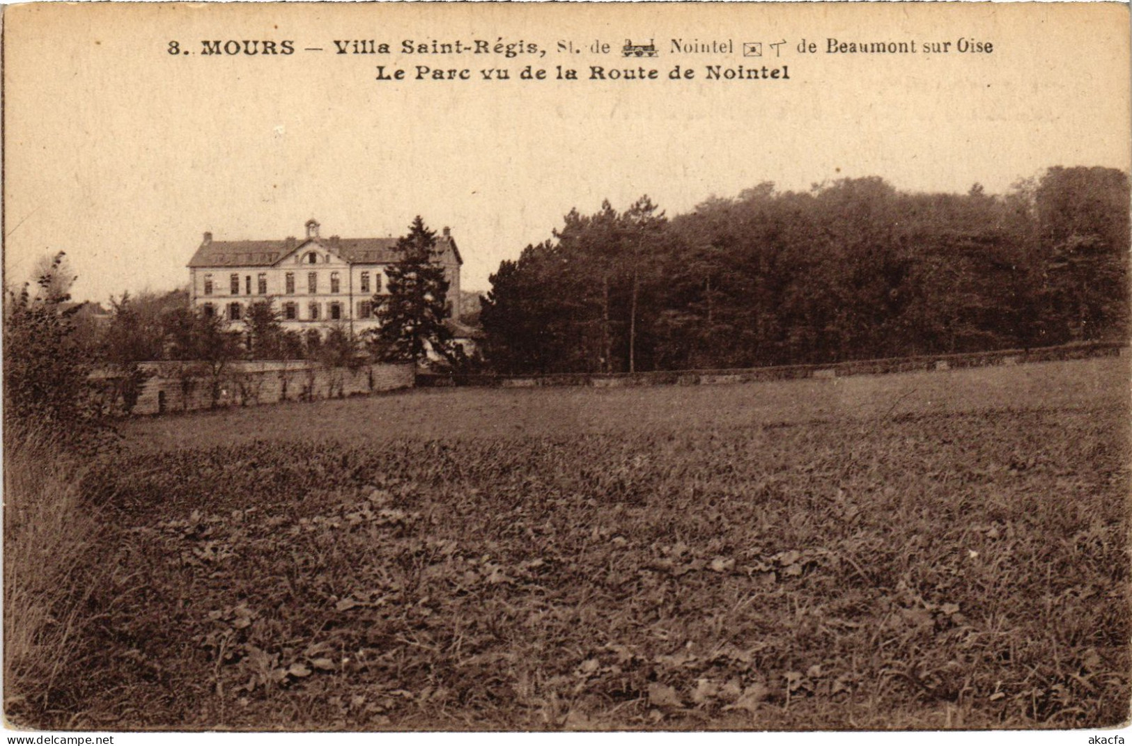 CPA Mours Le Parc Vu De La Route, Villa Saint-Regis FRANCE (1307755) - Mours