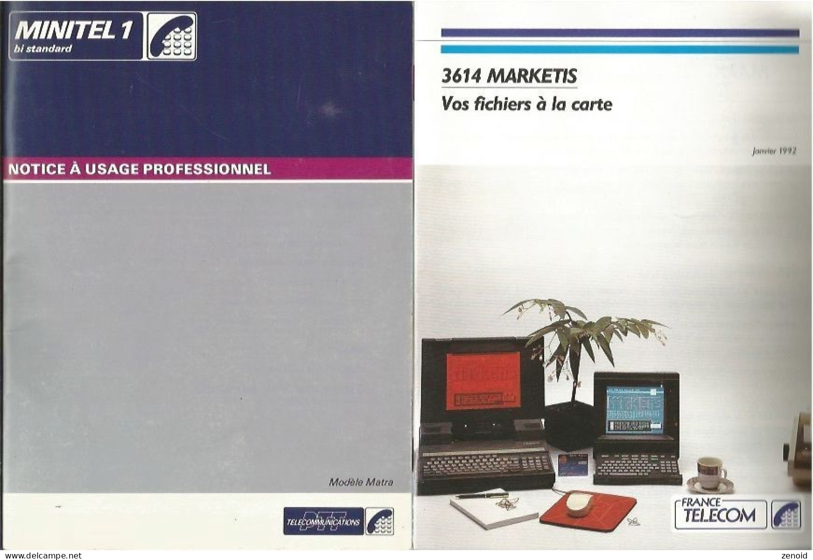Envoi ,Les Pages Minitel 1995 + Livret "Minitel 1 - Téléphonie