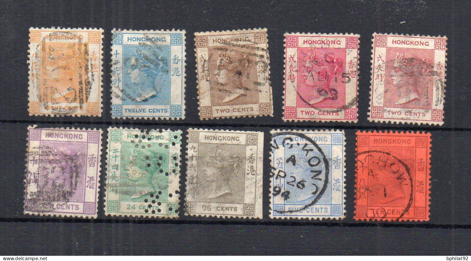 !!! LOT DE TIMBRES DE HONG KONG OBLITERES - Usados