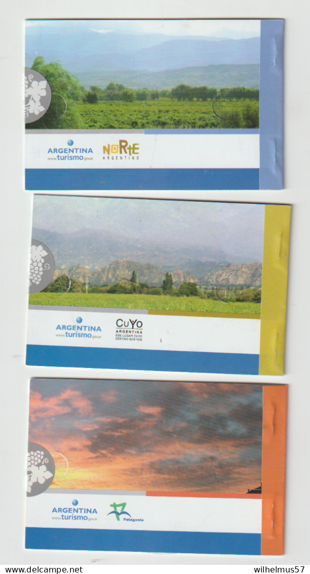 Argentina 2006-2007 Set Of 7 Booklets Paisajes Y Vinos  Unopened MNH - Booklets