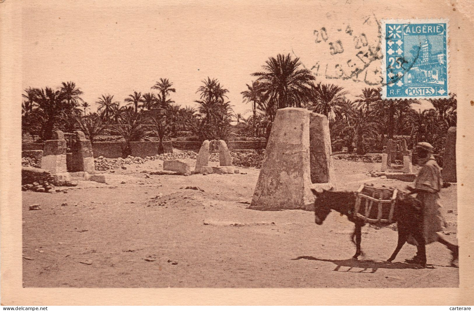 AFRIQUE DU NORD,ALGERIE,ALGERIA,MAGHREB,GHARDAIA,PUIT,TIMBRE,1930 - Ghardaia