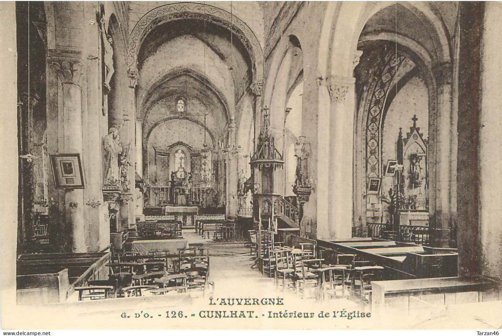 26.06.2023. B - 126. CUNLHAT Intérieur De L'église - Cunlhat