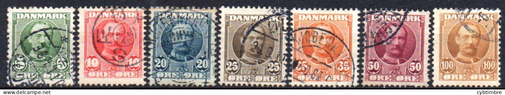 Danemark: Yvert N° 55/61; Cote 17€ - Oblitérés