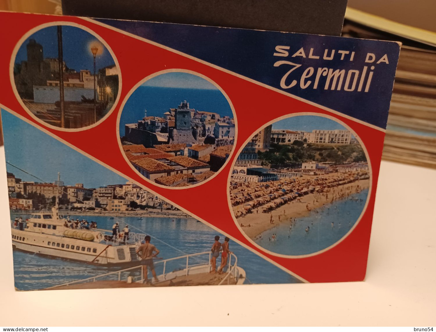 5 Cartoline Termoli Provincia Campobasso Anni 70, Camping La Vela,auto Tedesca, Saluti Da,la Cattedrale - Campobasso