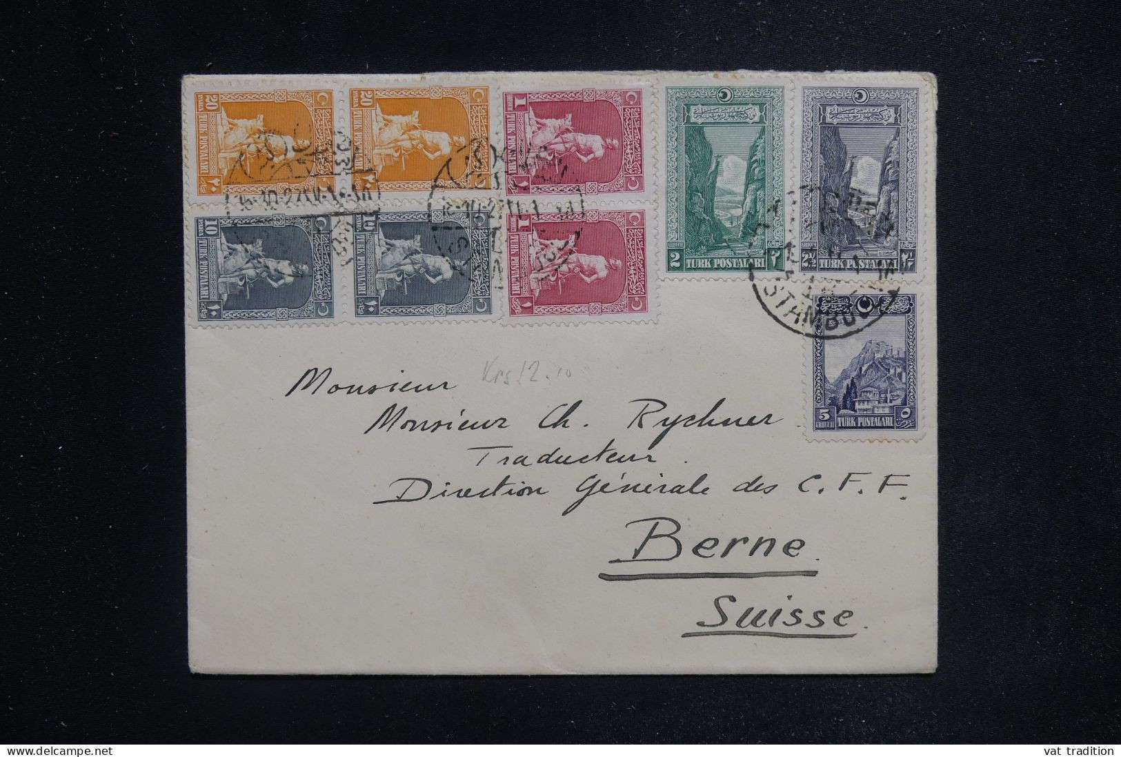 TURQUIE - Enveloppe De Constantinople Pour La Suisse En 1927 - L 144326 - Cartas & Documentos