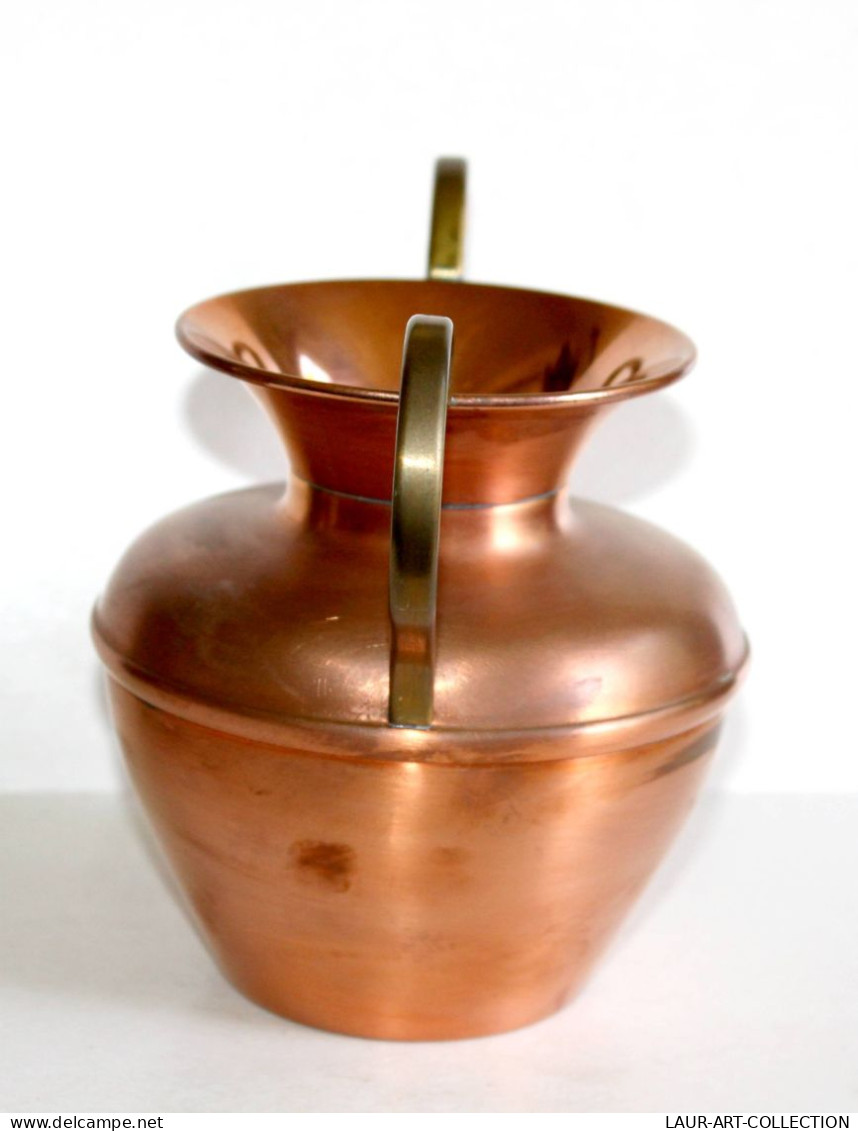 LECELLIER VILLEDIEU, JOLI ANCIENNE JARRE PICHET CRUCHE VASE POT A ANSE En CUIVRE / ART DECORATIF / DE LA TABLE (0507.15) - Coppers