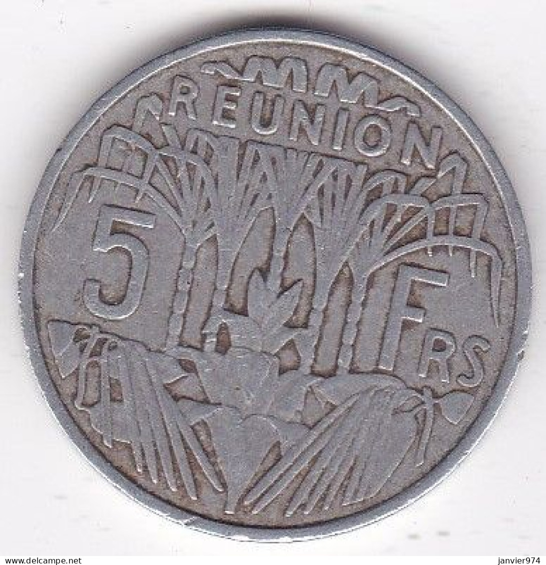 Ile De La Réunion 5 Francs 1955 , En Aluminium, Lec# 69 - Réunion