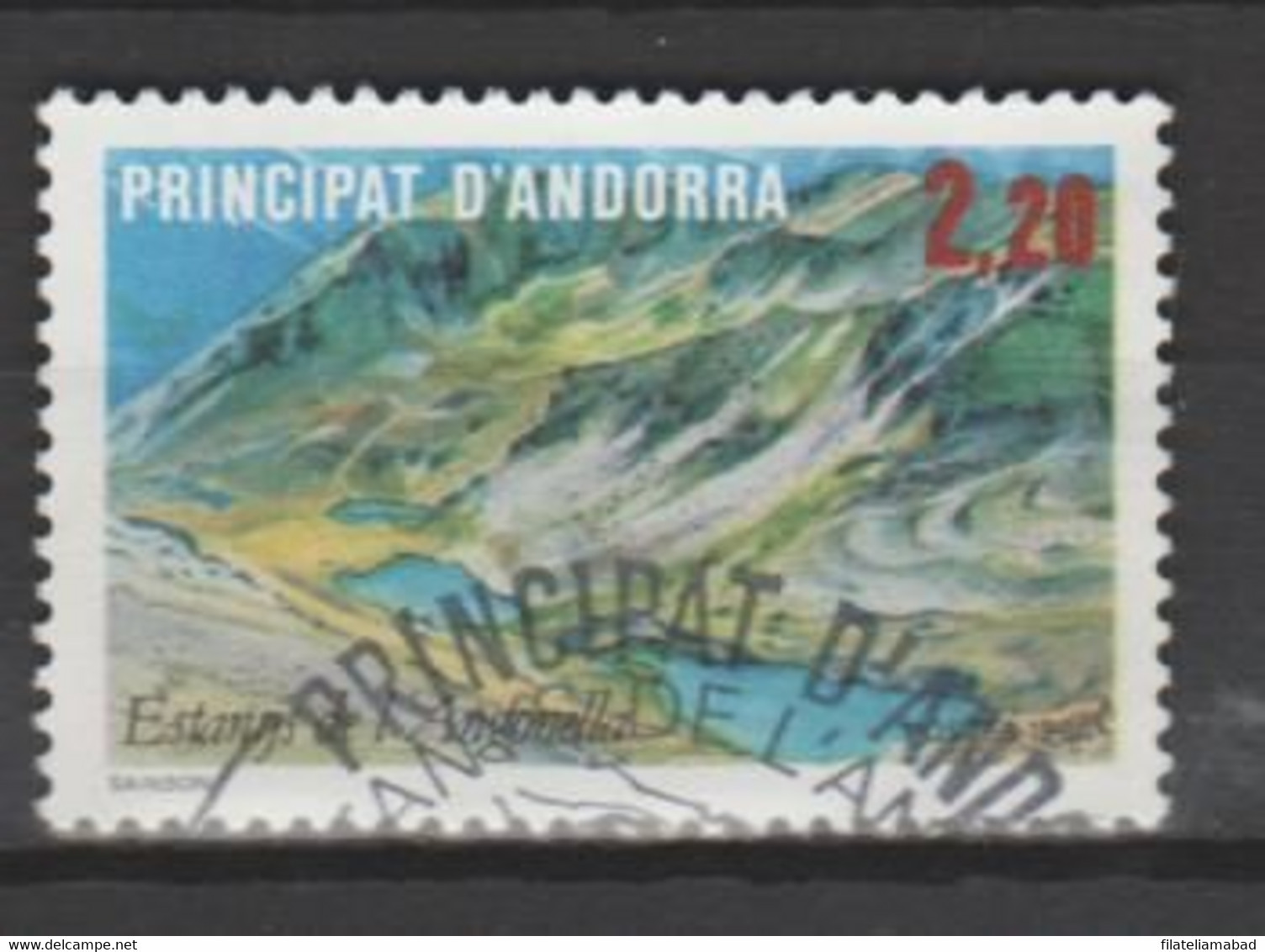 ANDORRA CORREO FRANCES 351 ESTE  SELLO O SIMILAR USADO O MATASELLADO DE PRIMER DIA (C.U ) - Usados