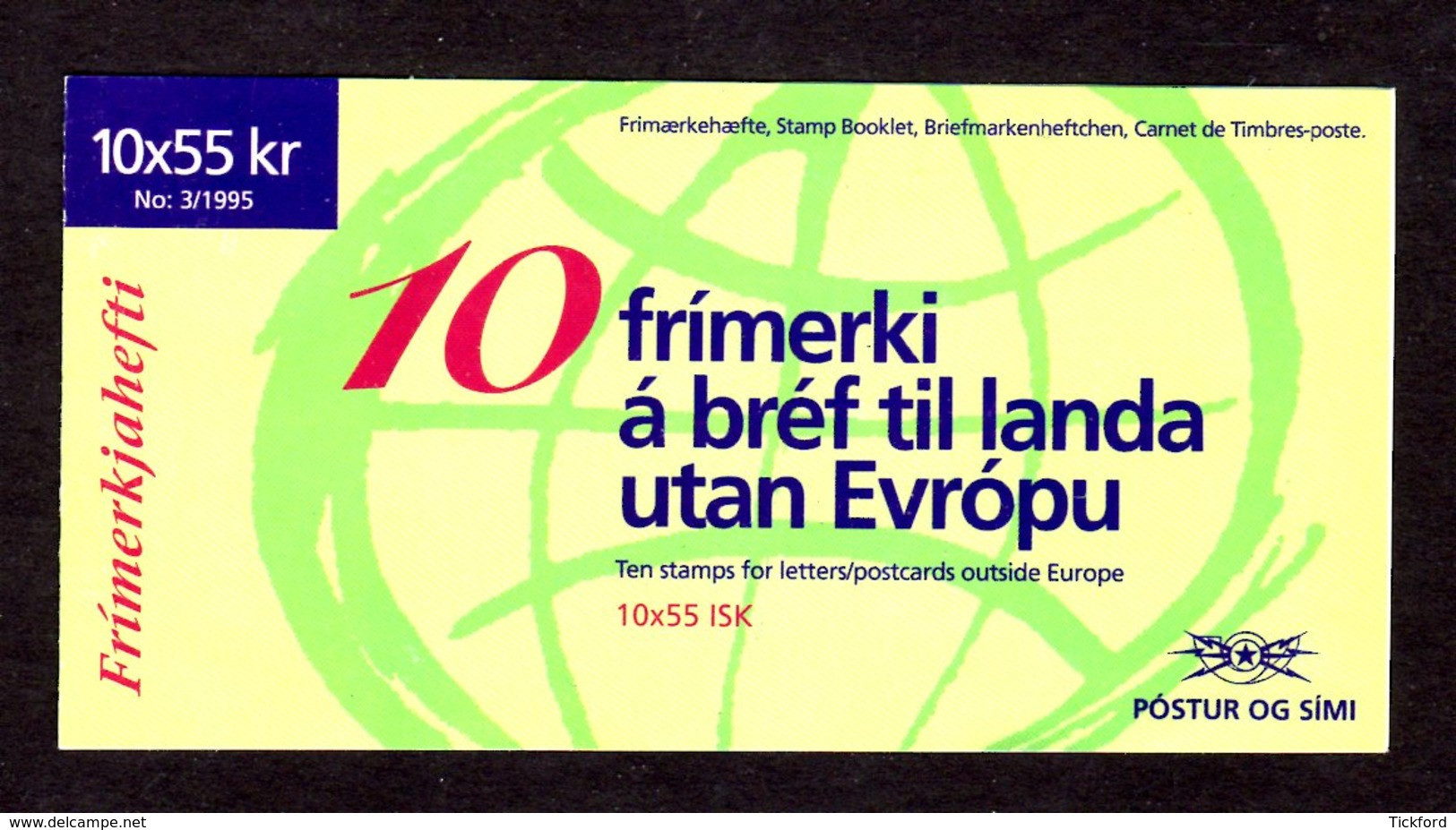 ISLANDE 1995 - Carnet Yvert C778 - Facit H27 - Booklet - NEUF** MNH - Europa, Paix Et Liberté - Booklets