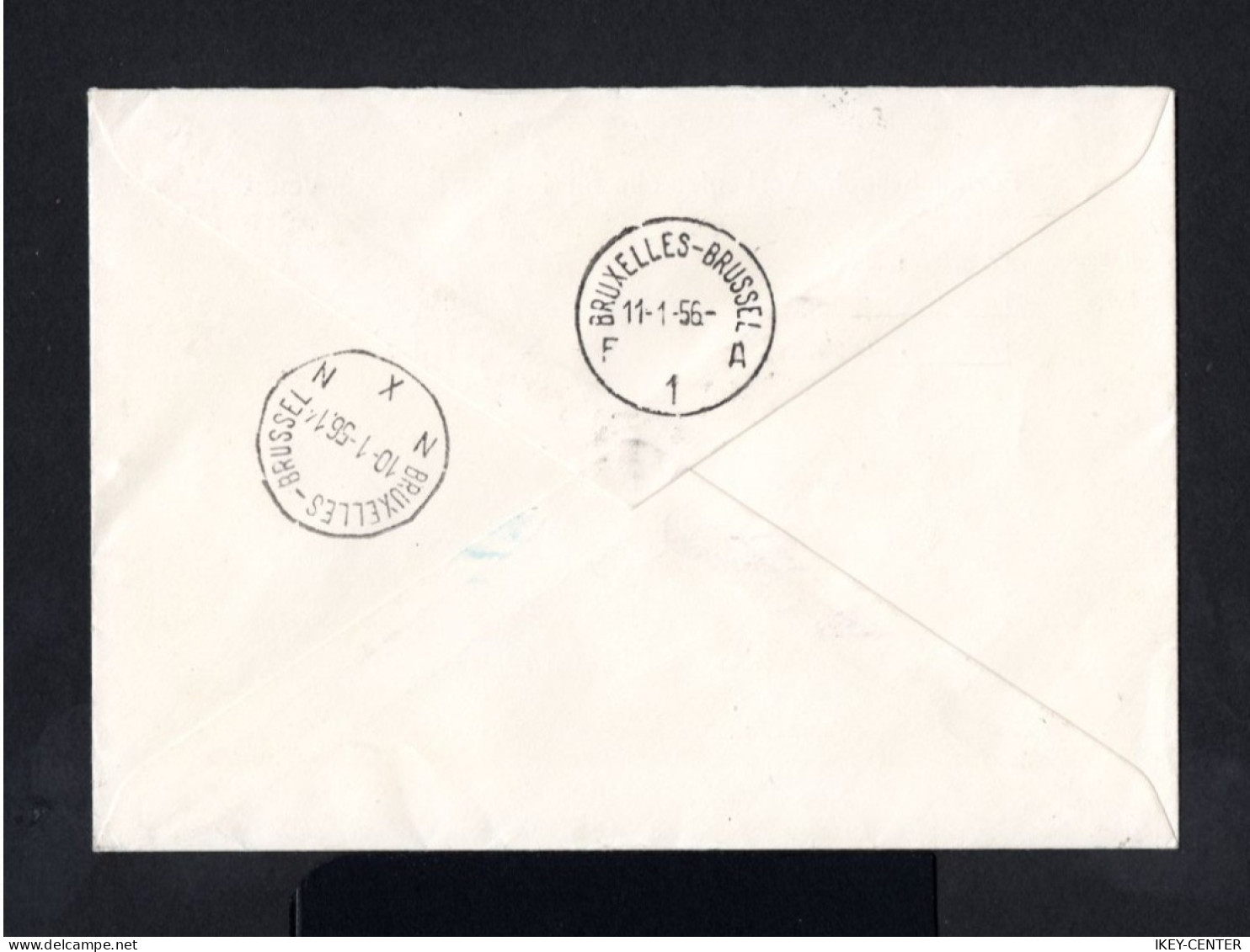 S4906-LIECHTENSTEIN-REGISTERED COVER VADUZ To BRUSSELS (belgium) 1956.ENVELOPPE Recommande.REMBOURSEMENT - Brieven En Documenten