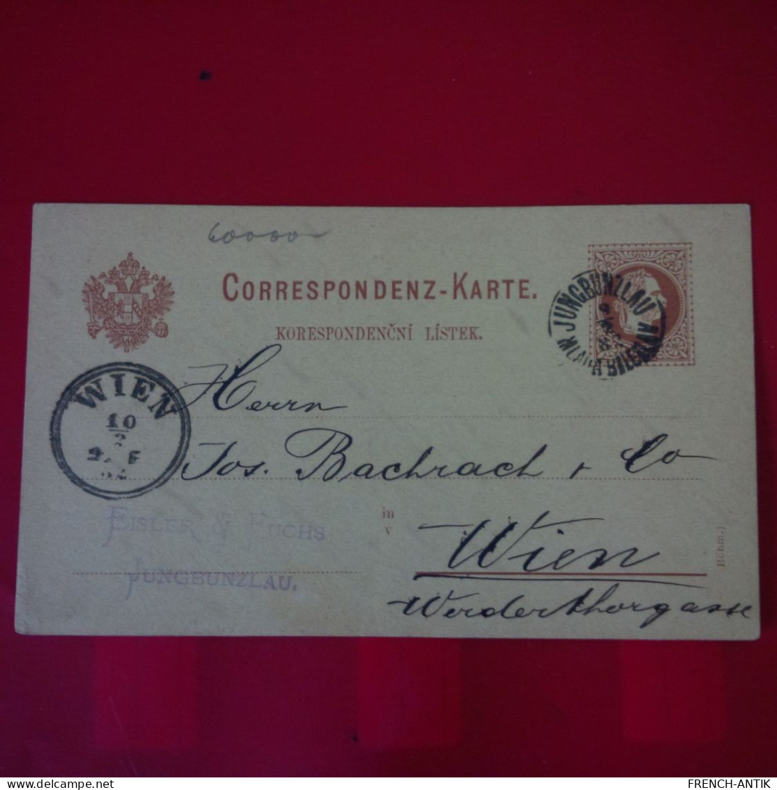 ENTIER JUNGBUNZLAU POUR WIEN - ...-1918 Prephilately