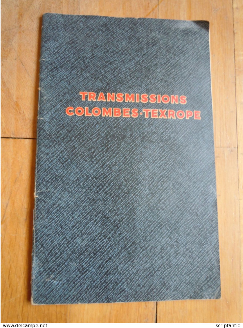Catalogue Transmissions COLOMBES-TEXROPE Années 1960 - Publicités