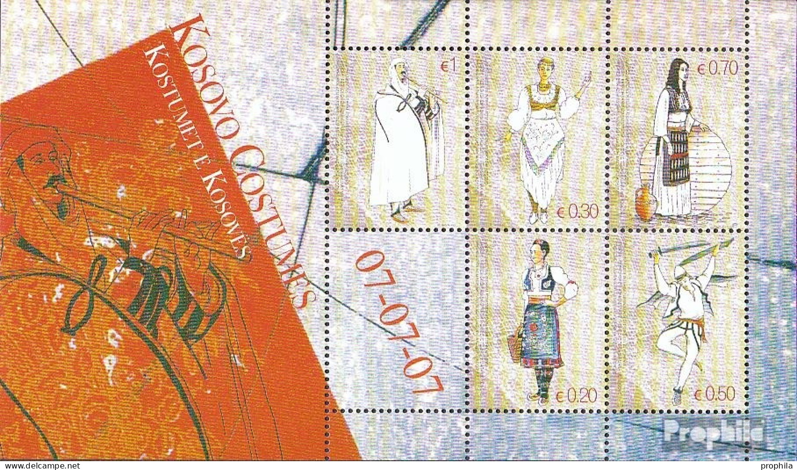 Kosovo Block7 (kompl.Ausg.) Postfrisch 2007 Trachten - Blocks & Sheetlets