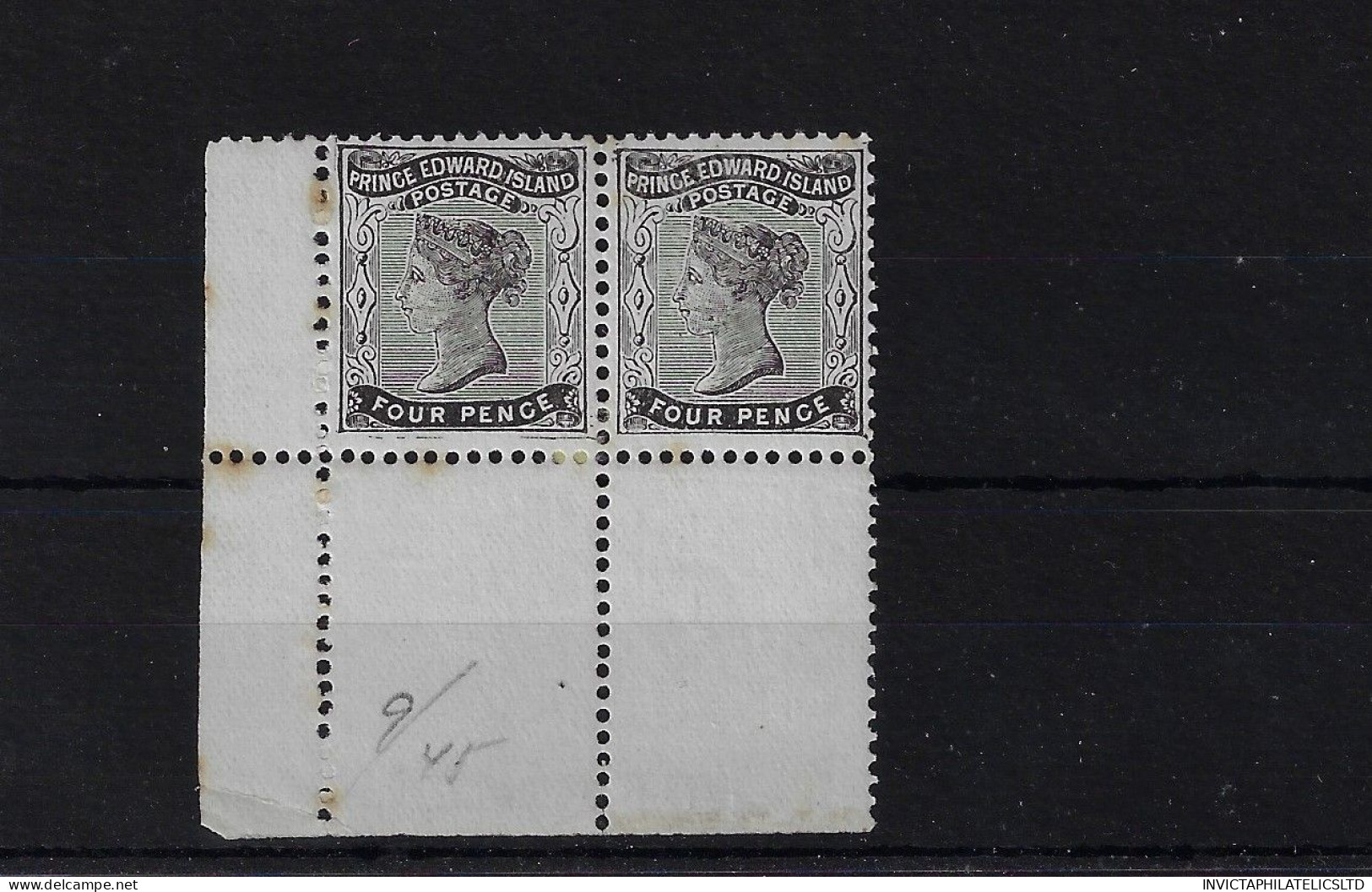 CANADA: P.E.I. SG16, 4d PERF 11 1/2 - 12, LIGHTLY MOUNTED MINT, TONING - Usati