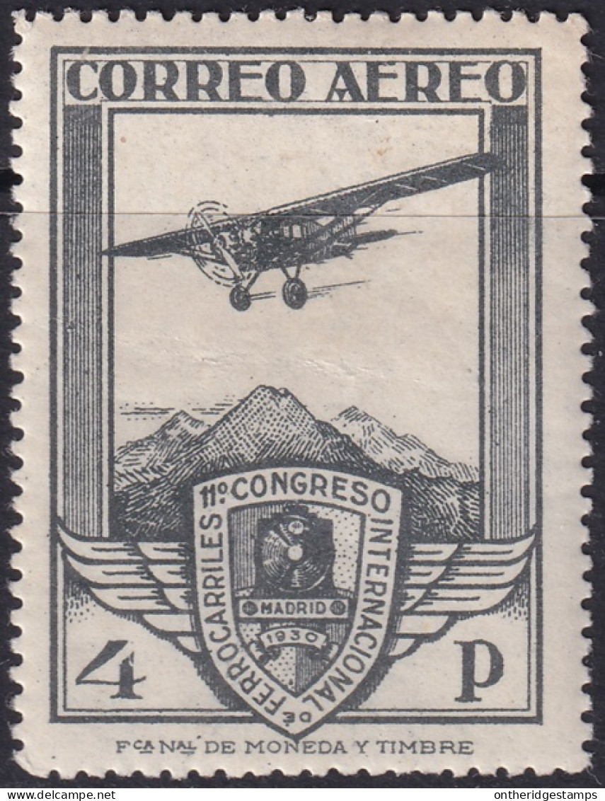 Spain 1930 Sc C17 Var España Ed 488ra Air Post MLH* Variety - Ongebruikt