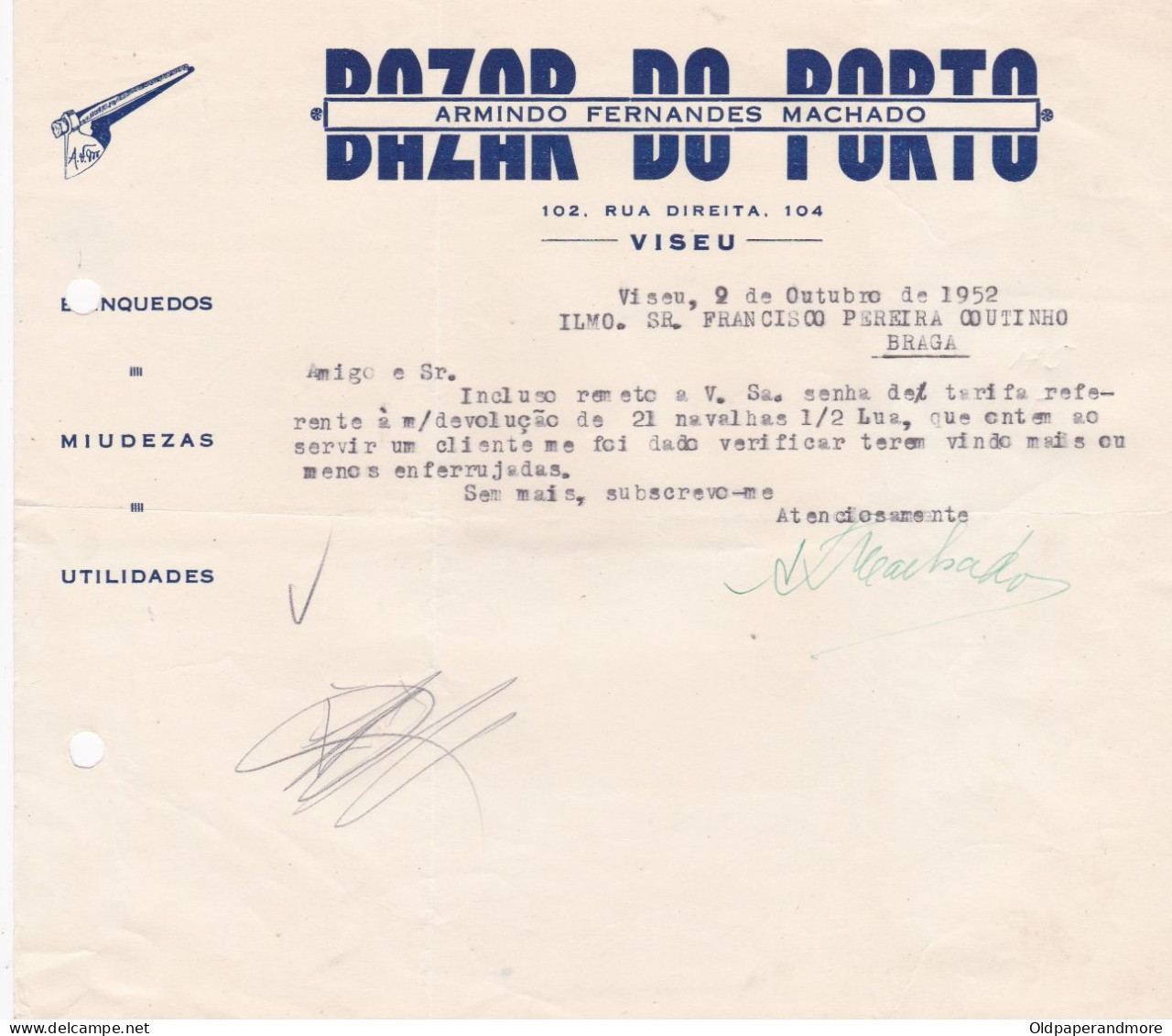 MY BOX 2 - PORTUGAL COMMERCIAL DOCUMENT  - VISEU - BAZAR DO PORTO - BRINQUEDOS MIUDEZAS - Portugal