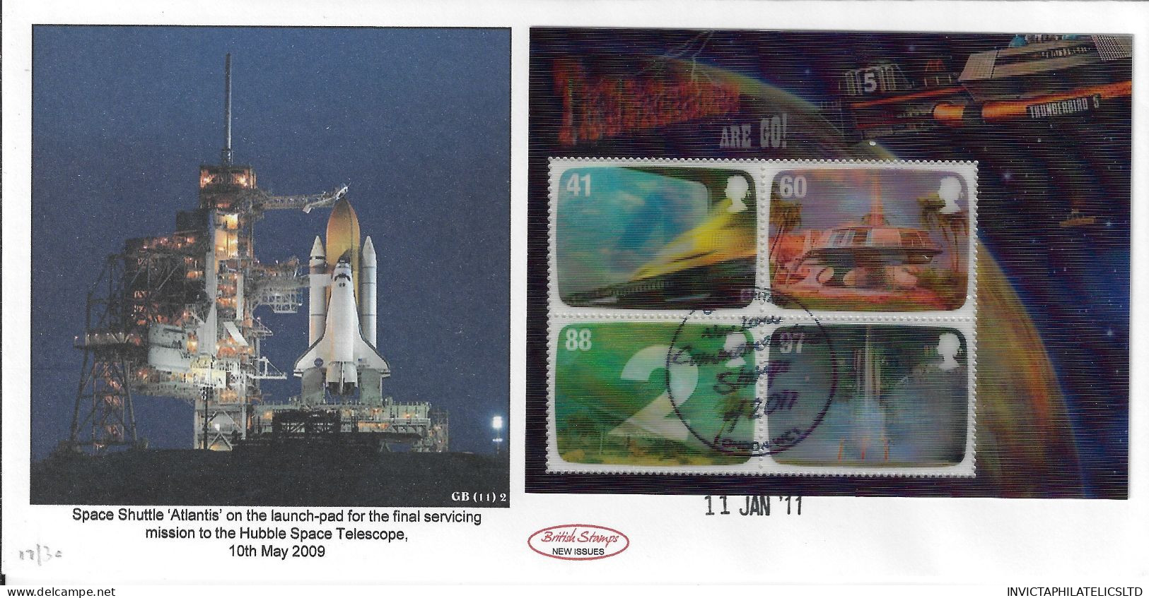 GB 2011 THUNDERBIRDS MINI SHEET, CAMBRIDGE STAMP CENTRE OFFICIAL FDC, 30 PRODUCED ONLY - 2011-2020 Decimal Issues