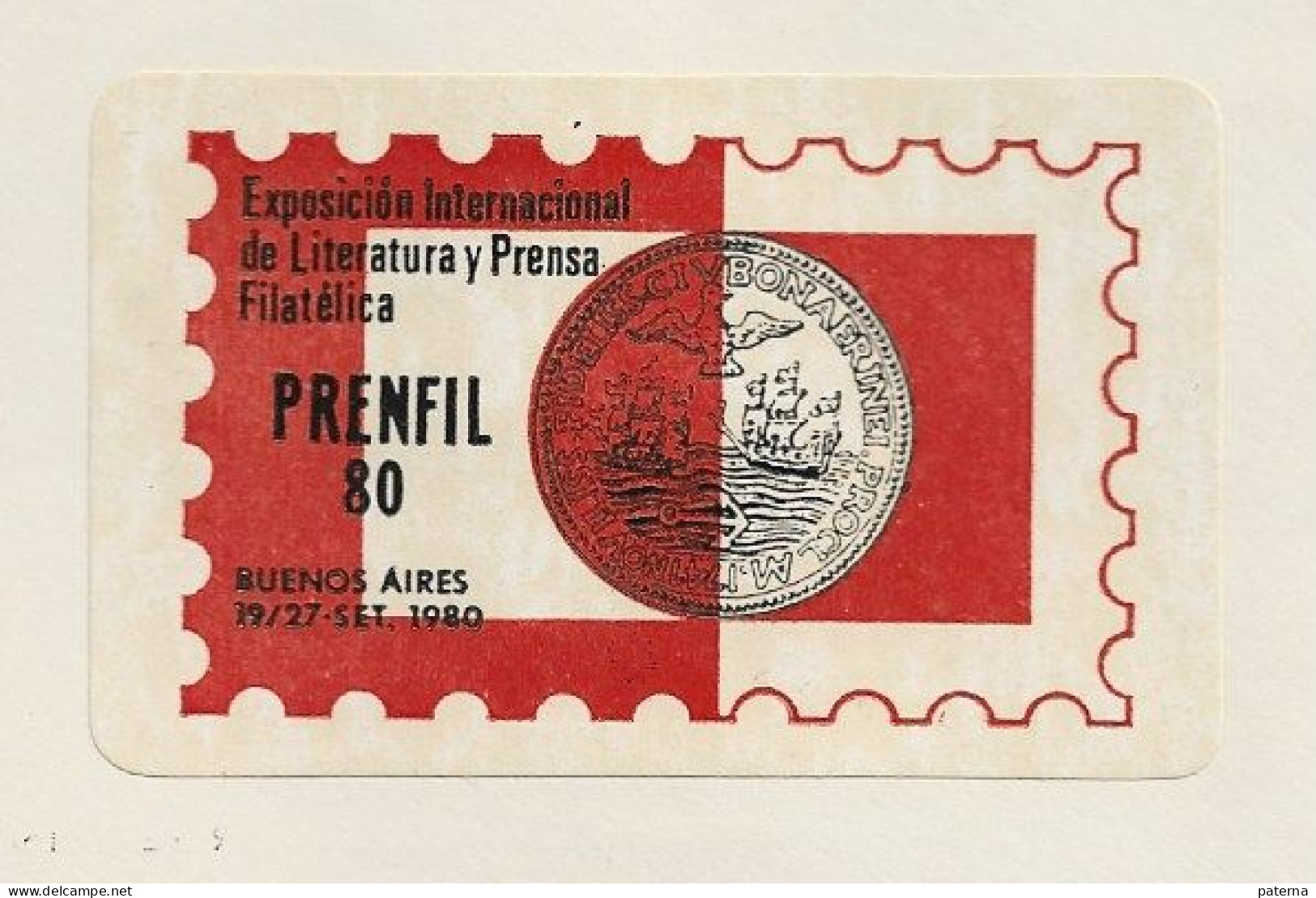 3785   Carta  Aérea Prenfil 1980, Expo Internacional De Literatura Y Prensa Filatelica.Viñeta, Label - Briefe U. Dokumente