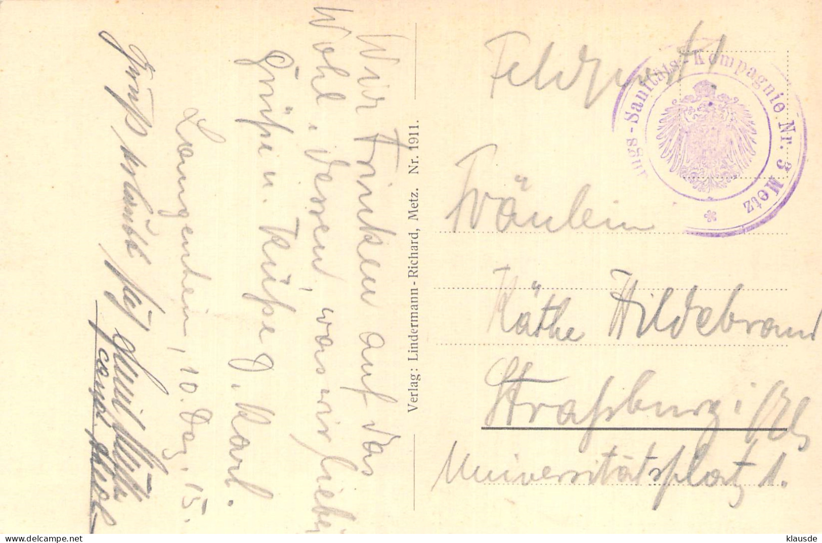 Metz - Römische Bäder Feldpost 1915 - Lothringen
