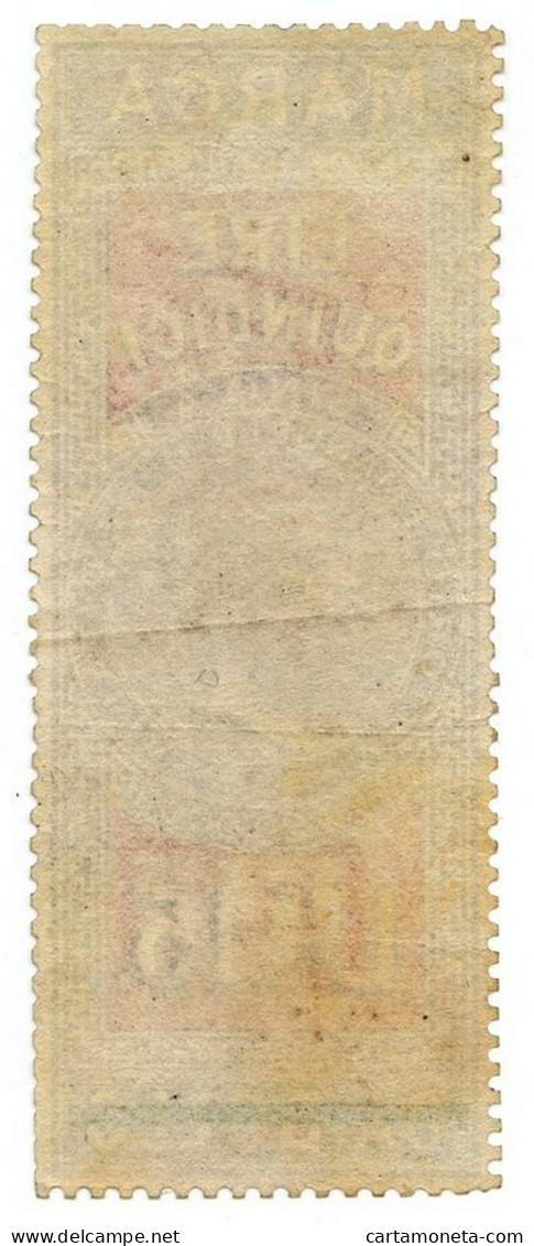 15 LIRE BANCA NAZIONALE NEL REGNO D'ITALIA MARCA DA BOLLO 13/06/1866 SPL - Other & Unclassified