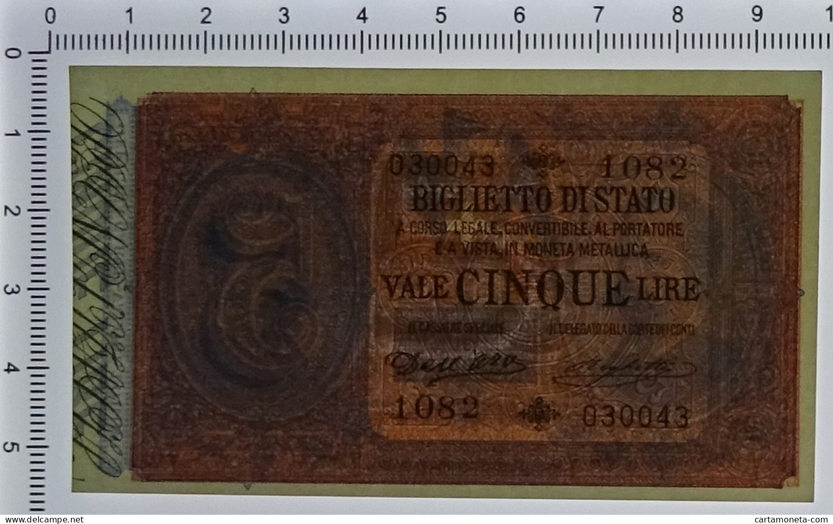 5 LIRE BIGLIETTO DI STATO EFFIGE UMBERTO I 25/10/1892 QFDS - Sonstige