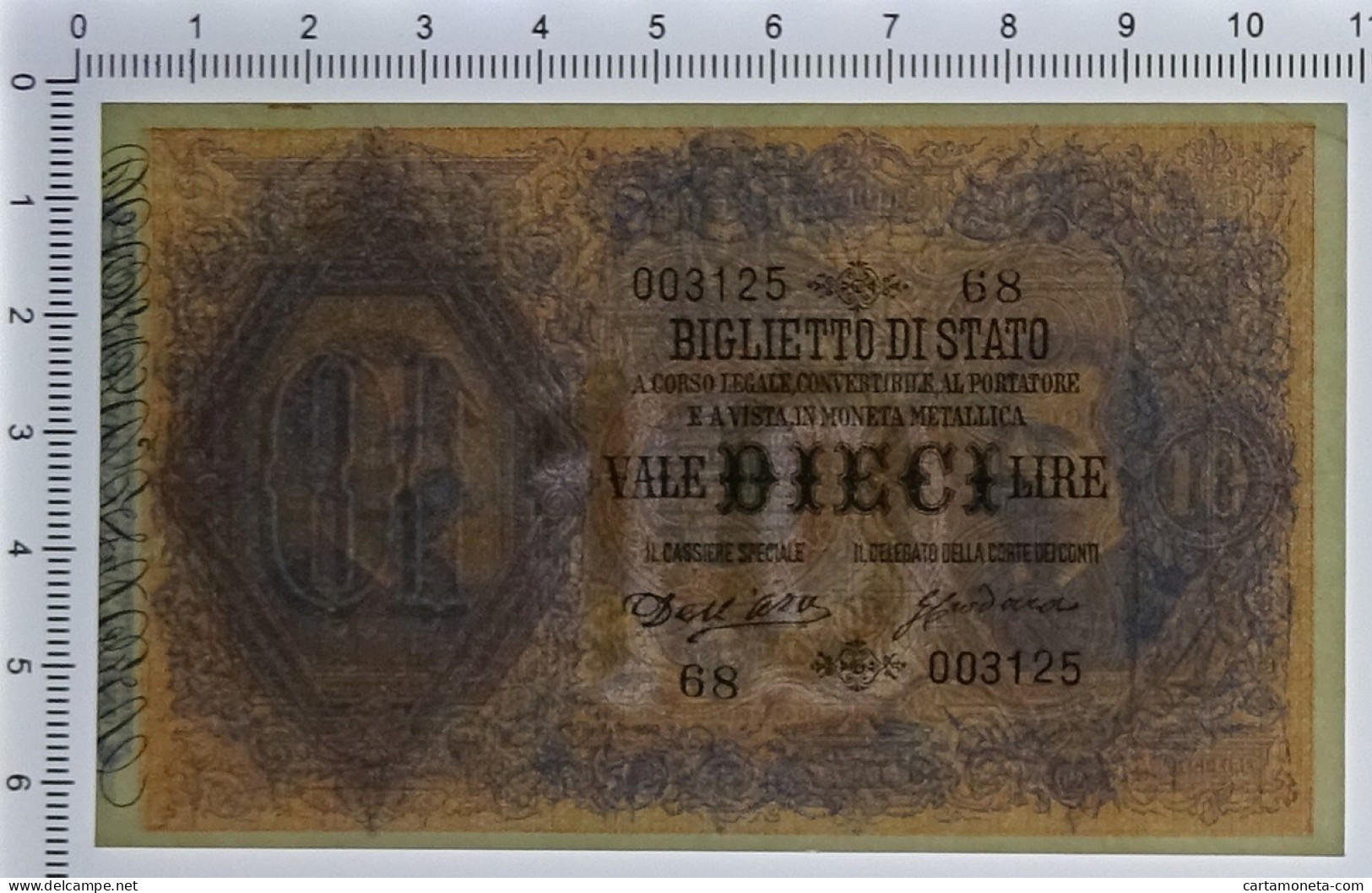 10 LIRE BIGLIETTO DI STATO EFFIGE UMBERTO I BIFACCIALE 16/07/1883 QFDS - Regno D'Italia – Other